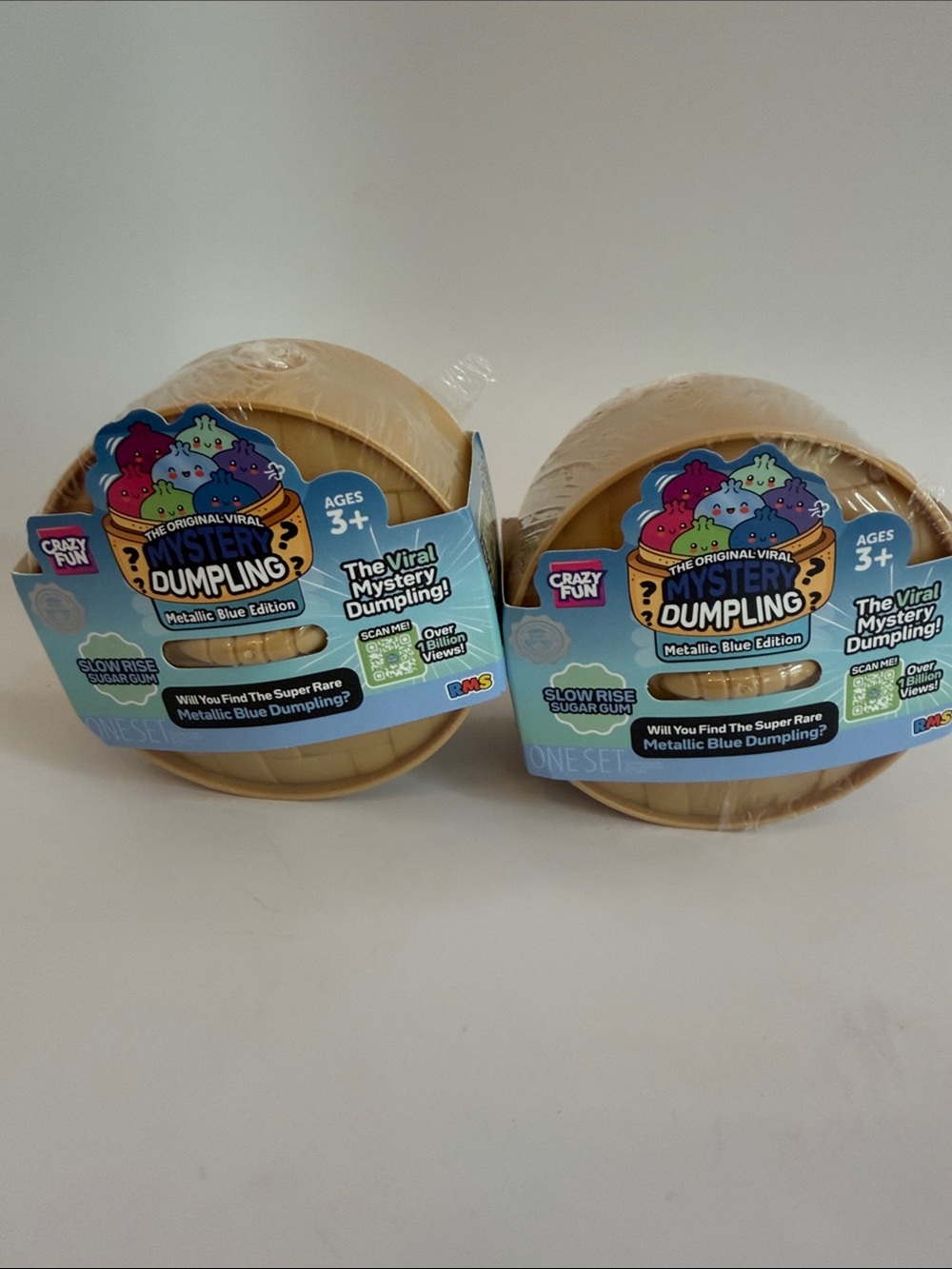 RMS HTF SEALED SLOW RISE SUGAR Mystery Dumpling Metallic Blue Edition Set of 2